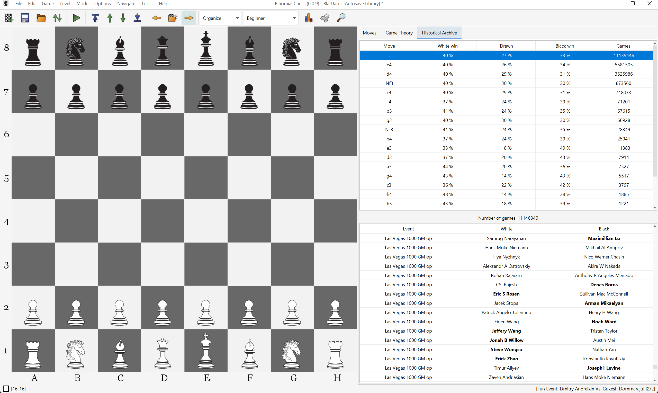 Tournament Archive Screenshot